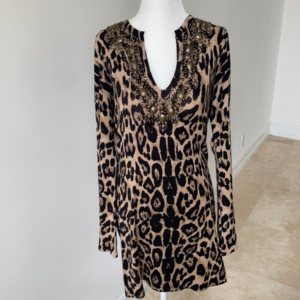 Leopard Sweater Dress/Tunic